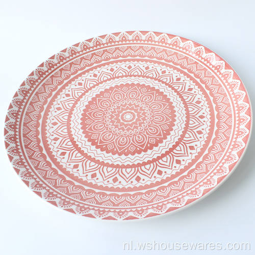 Boho stijl keramische servies set bowl lepel